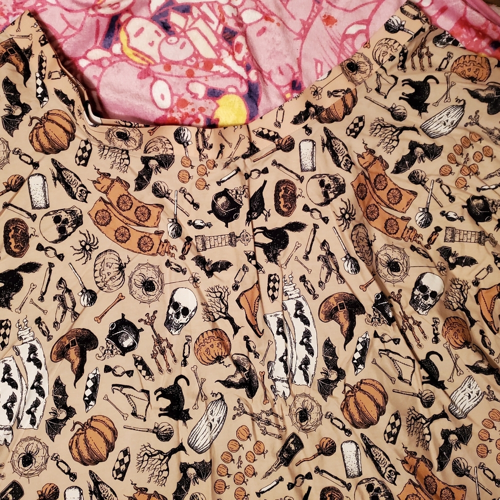Tan Halloween Unique Vintage knee length skirt 5XL